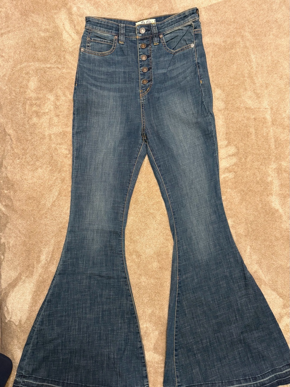 Free People High-Rise Dark Blue Flared Women’s Jeans